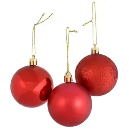 Red Christmas Baubles Set - Balls